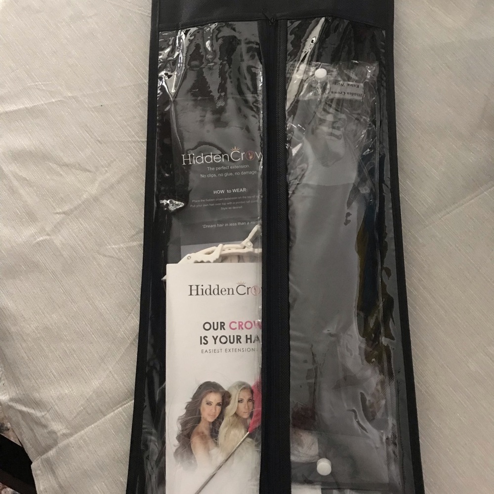 Hidden crown hair extensions
